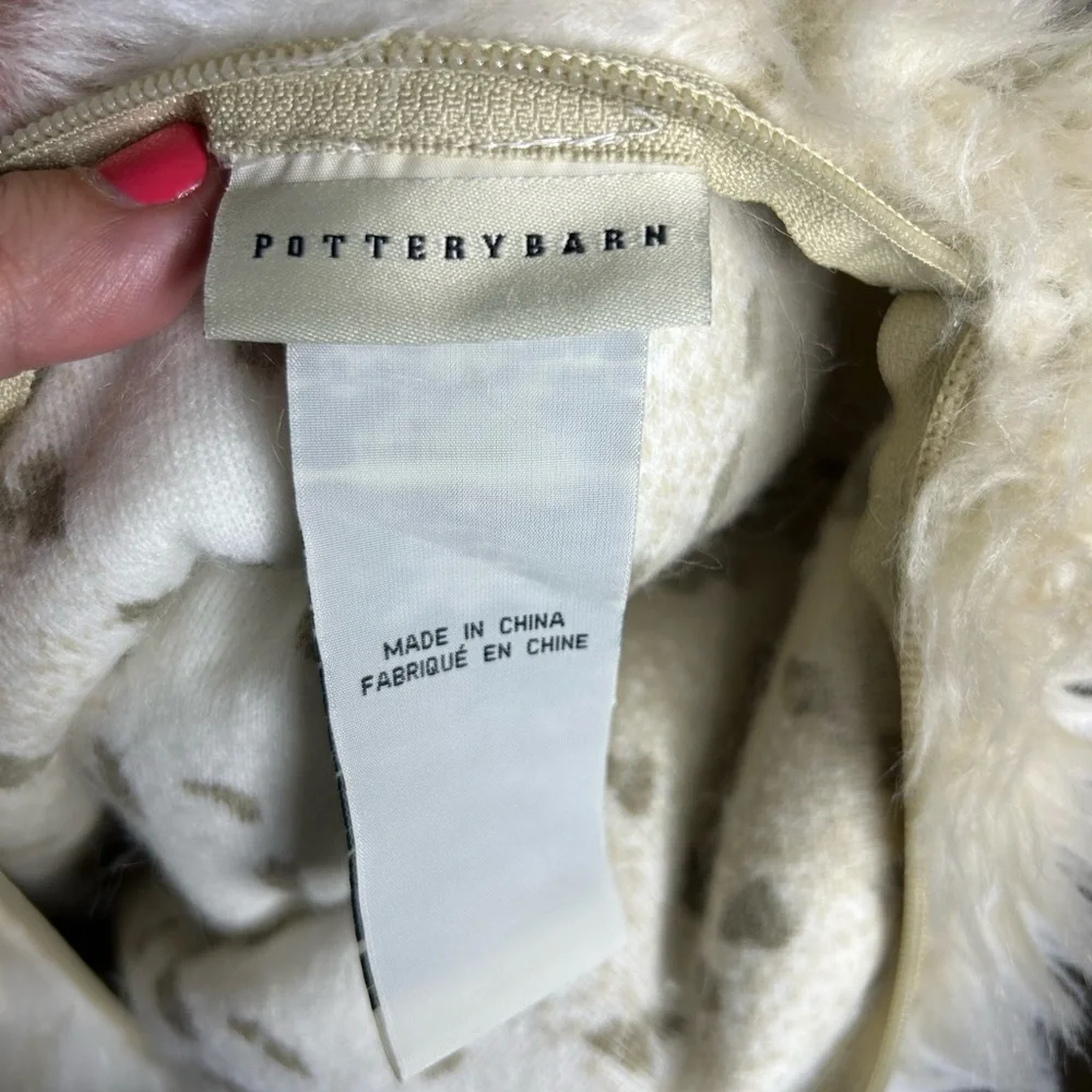 Pottery Barn Faux Fur Zipper Pillowcase